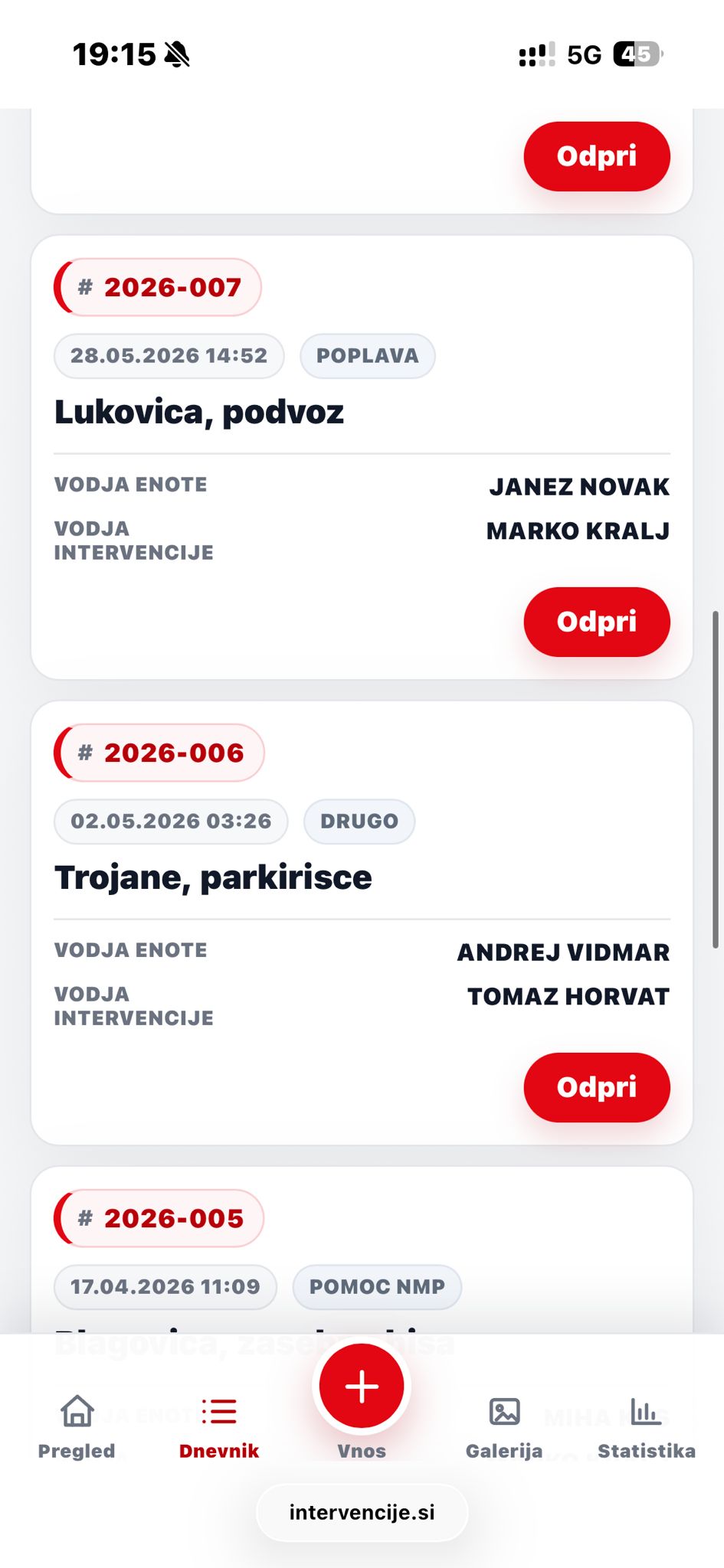 Mobilni operativni dnevnik